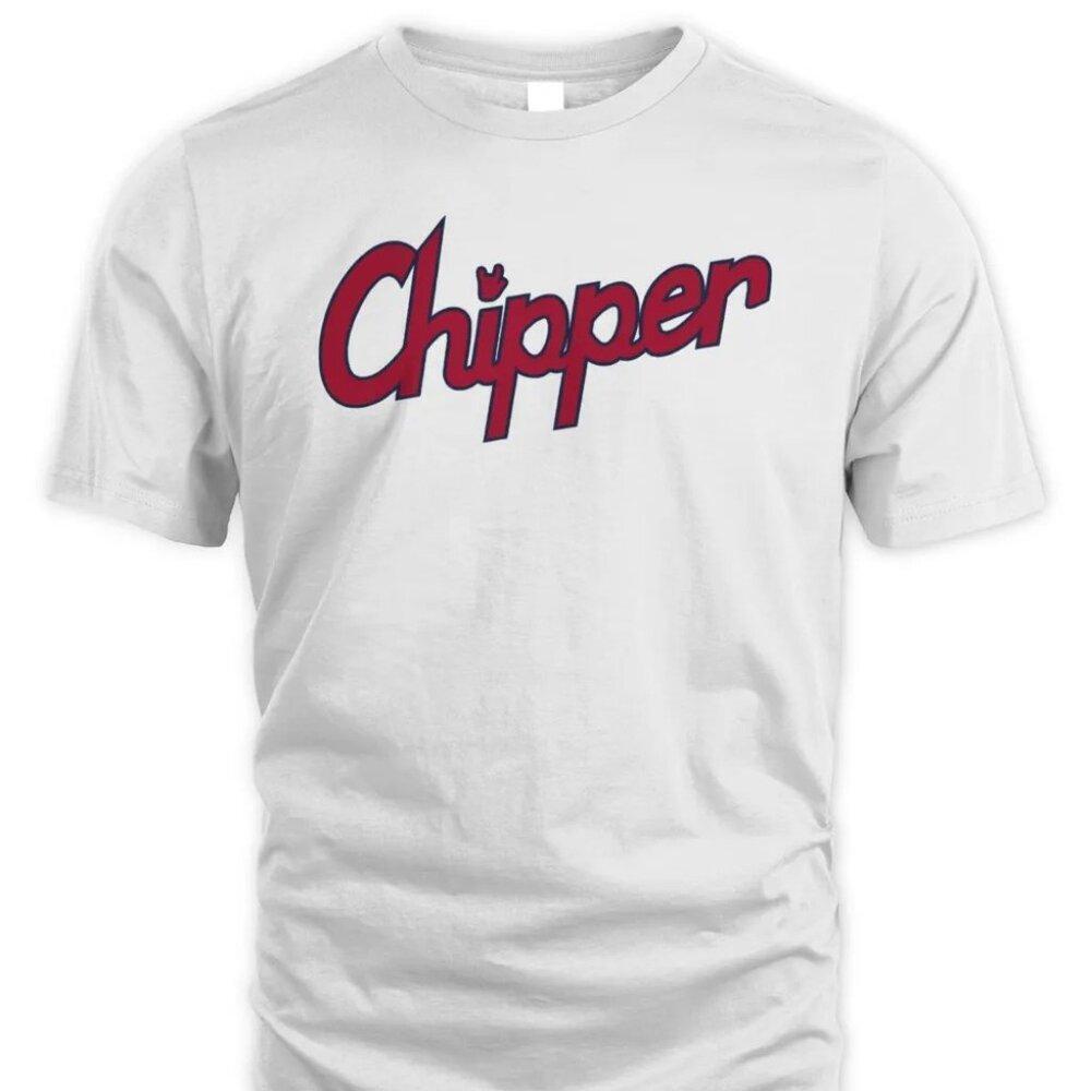 Chipper Jones Atlanta Braves Team Name Graphic T Shirt Baseball Fan Game Day 05